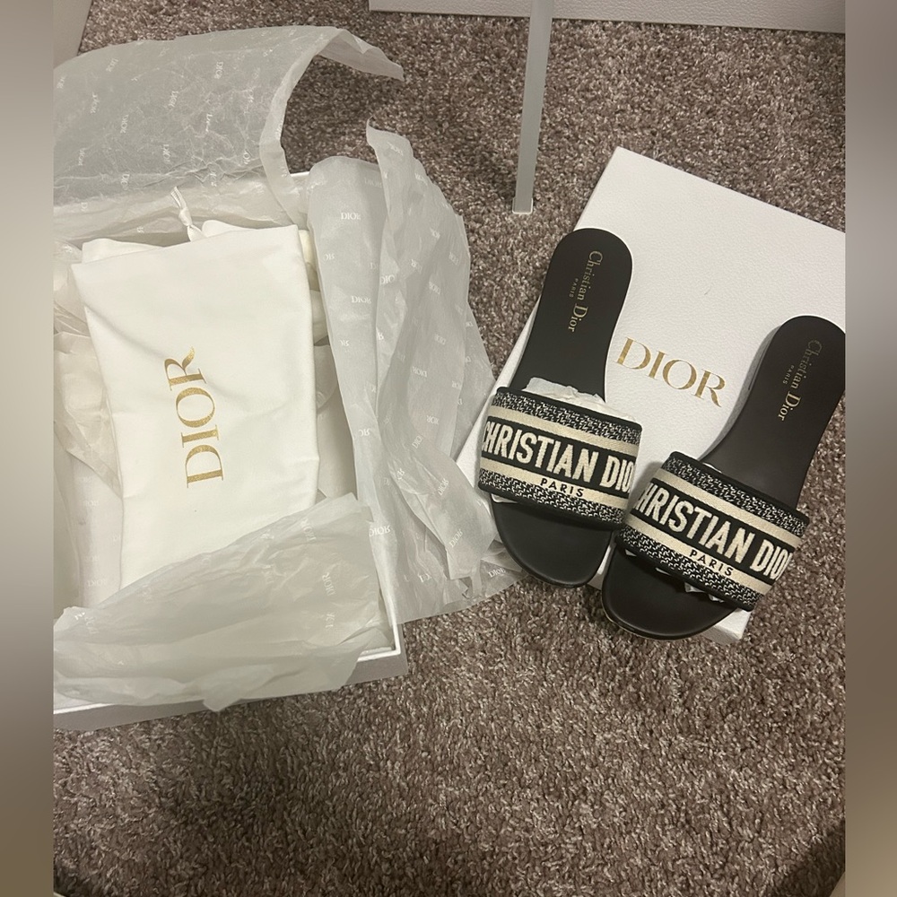 Dior Embroidered Sandals